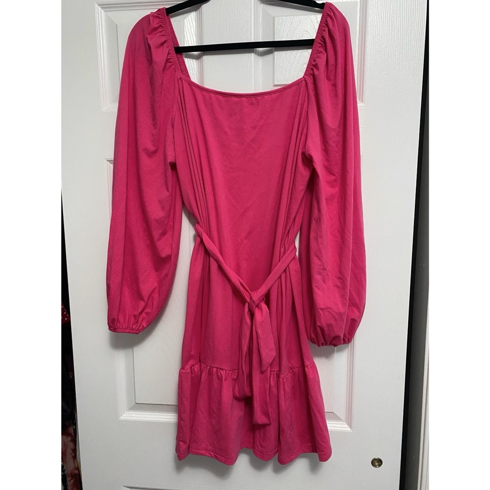 SHEIN pink tie dress